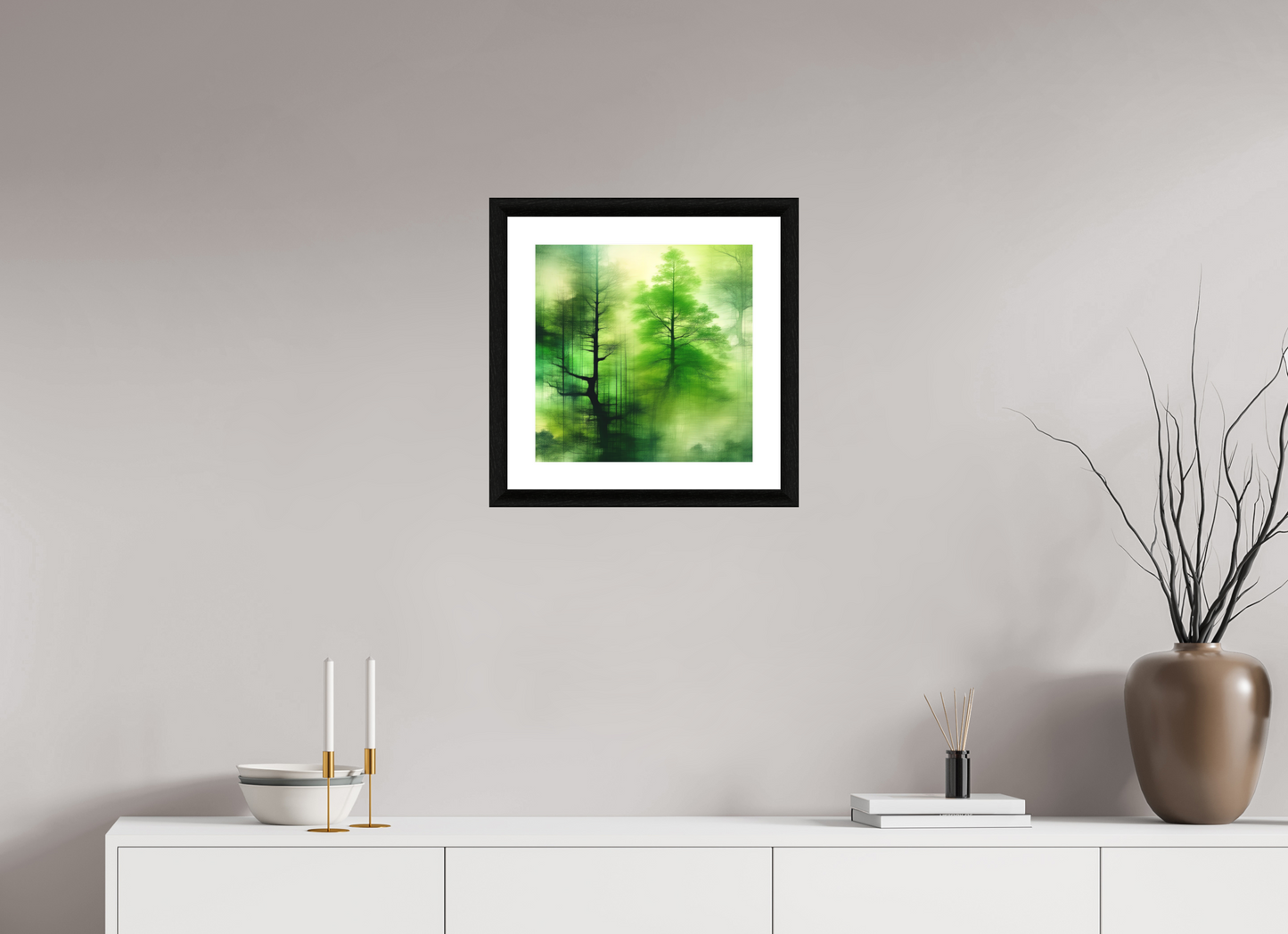 15 x 15″, 3 Premiere Fine Art Print - Ebony Canopy Occlusions No. 00014