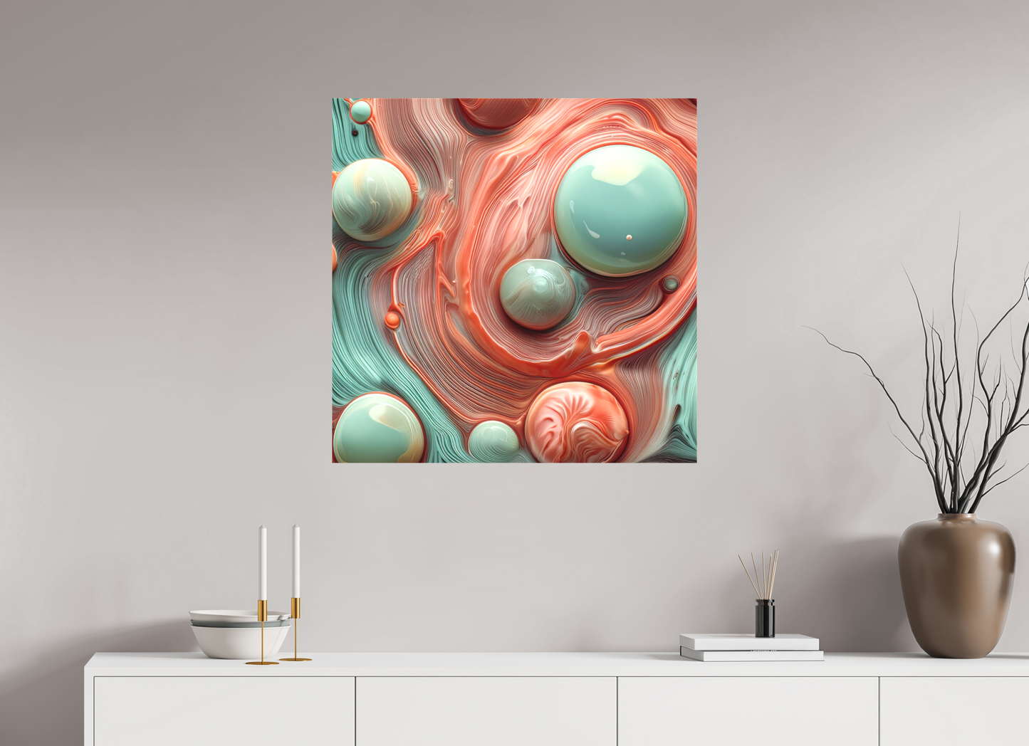 30 x 30″, 2 Curator Canvas Print - Matte Polymers No.00159