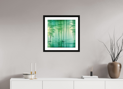 20 x 20″, Premiere Fine Art Print - Ebony Liquid Foliage No. 00016