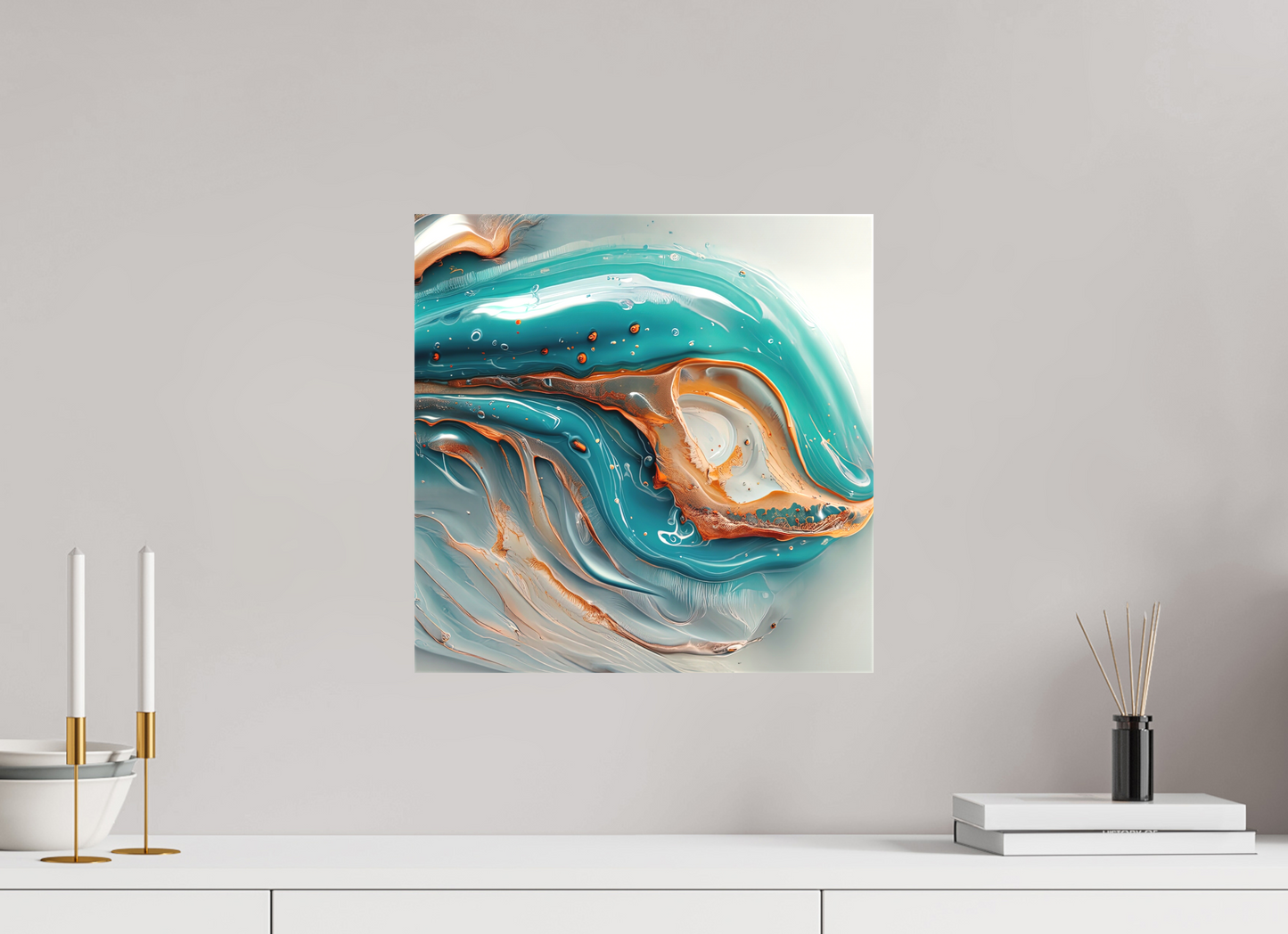 15 x 15″, 2 Curator Canvas Print - Matte Viscous Forms No.10071