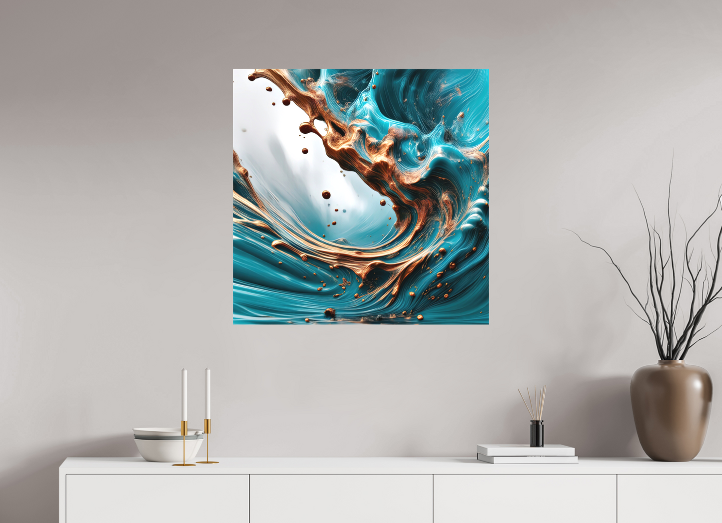 30 x 30″, 2 Curator Canvas Print - Matte Molten Liquid No. 10094