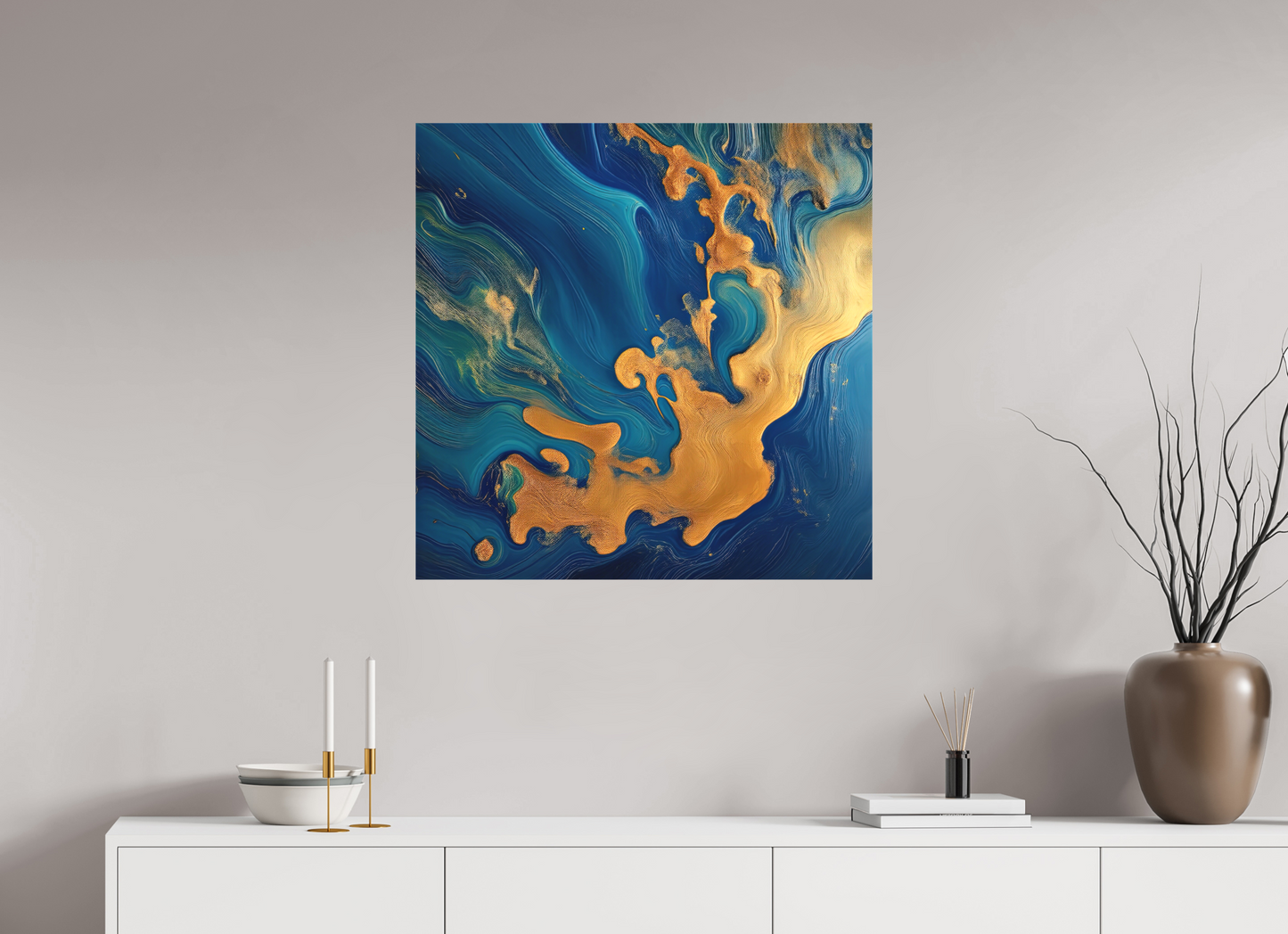 30 x 30″, Curator Canvas Print - Matte Molten Fluids No. 00067