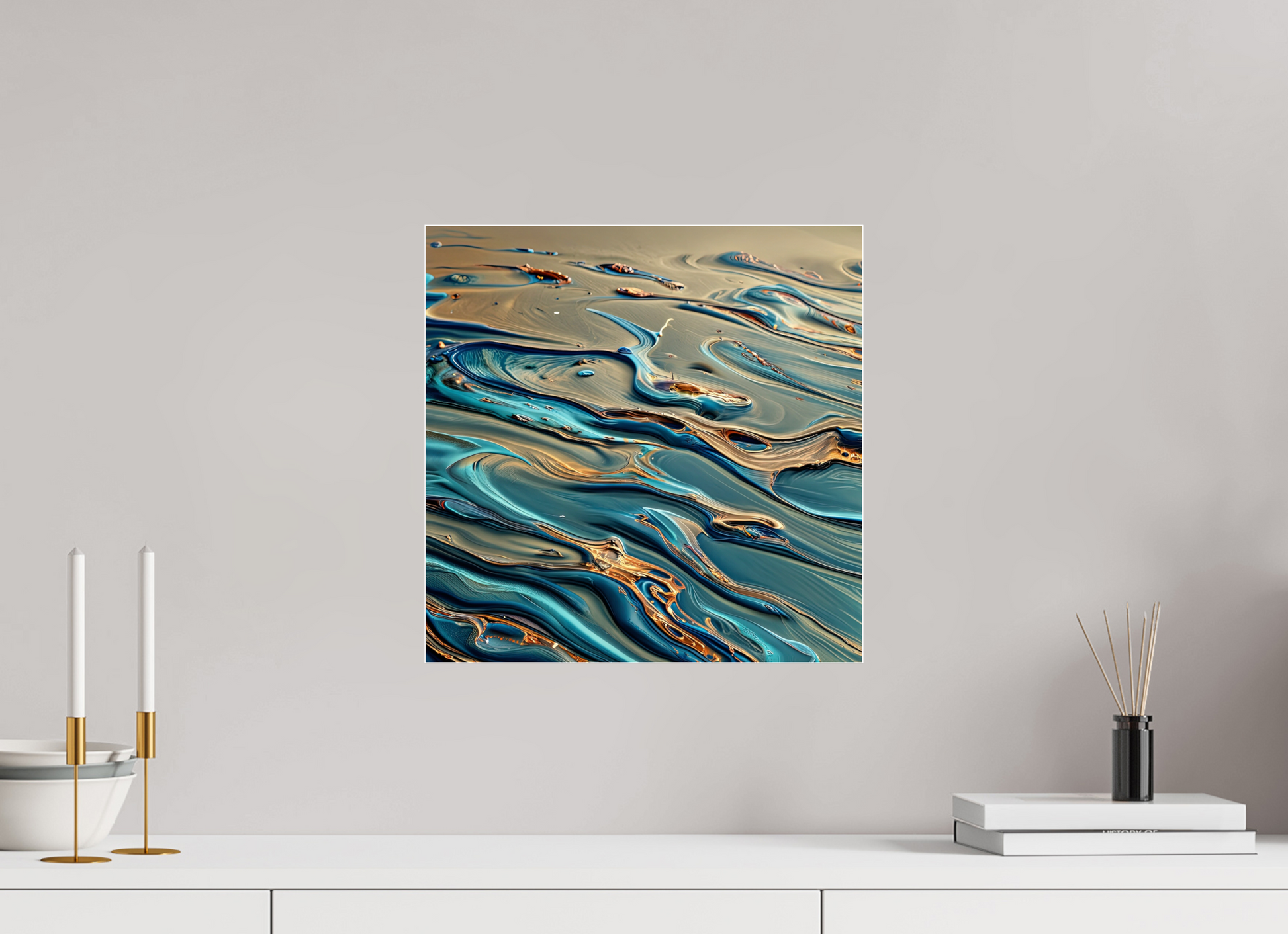 15 x 15″, 1 Acrylic Standard Gallery Fluid Waves No. 00056