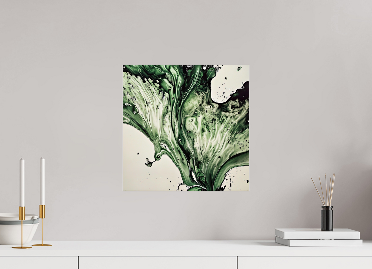 15 x 15″, 1 Acrylic Standard Gallery Emulsion Pour No. 00042