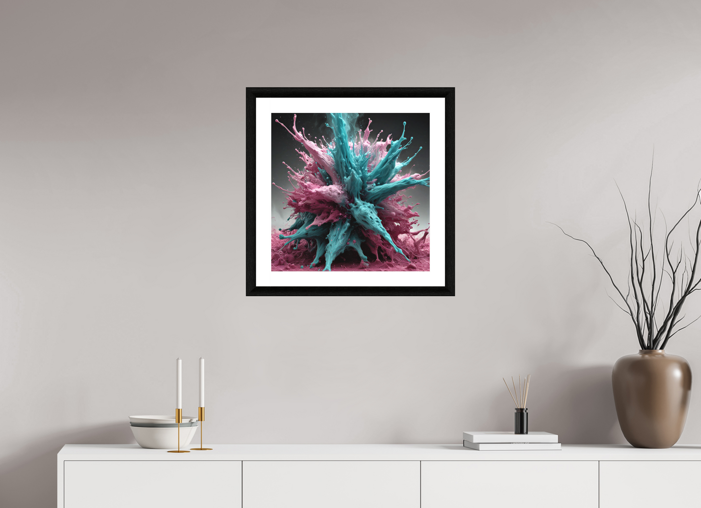 20 x 20″, 3 Premiere Fine Art Print - Ebony Volatile No. 382