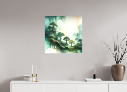 25 x 25″, Curator Canvas Print - Matte Liquid Foliage No. 00015
