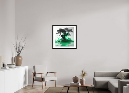 25 x 25″, Premiere Fine Art Print - Ebony Liquid Foliage No. 00010