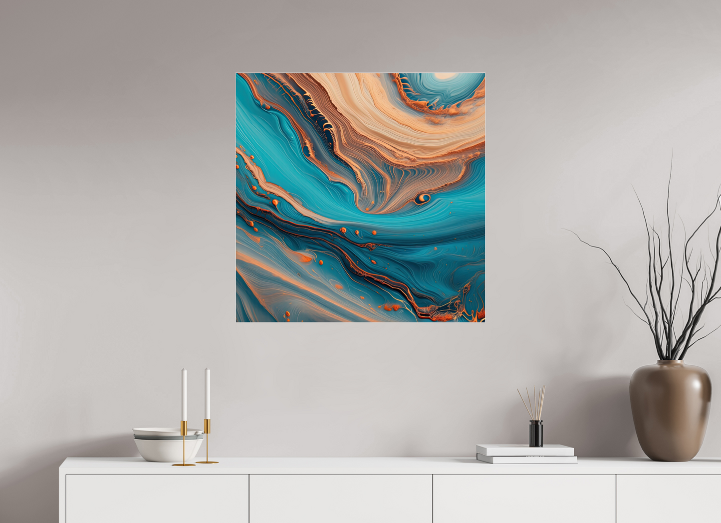 30 x 30″, Acrylic Standard Gallery Molten Fluids No. 00049