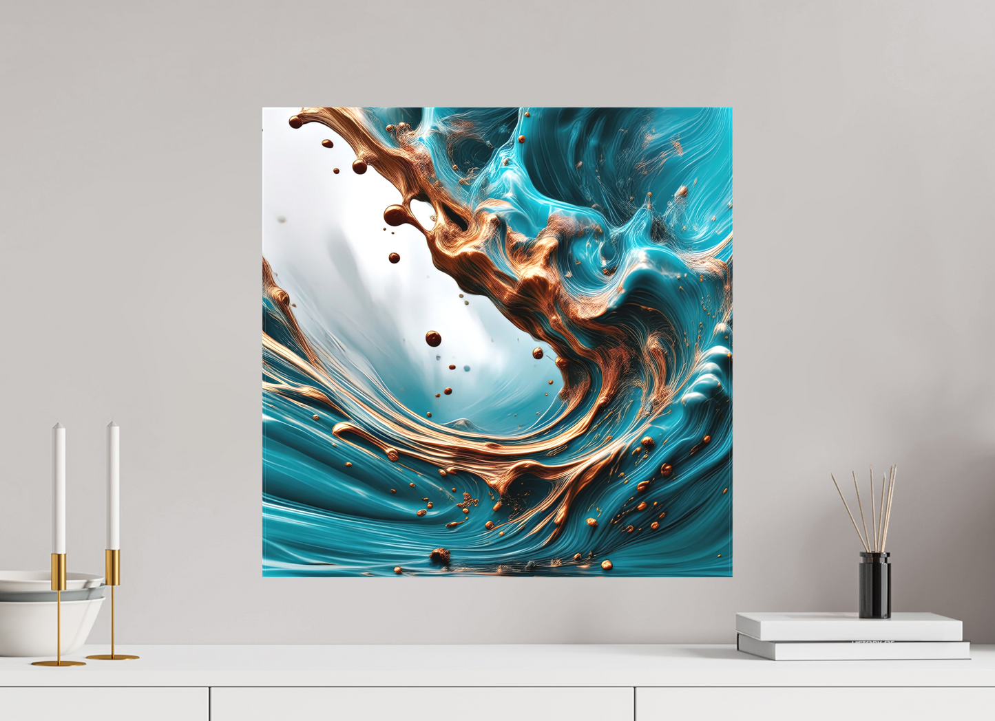 20 x 20″, 2 Curator Canvas Print - Matte Molten Liquid No. 10094