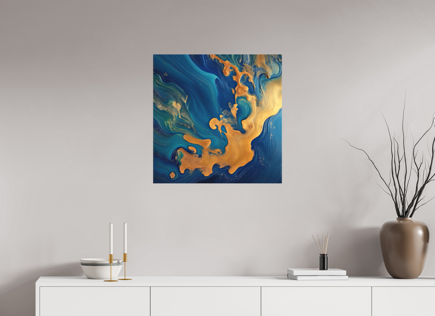 25 x 25″, Curator Canvas Print - Matte Molten Fluids No. 00067
