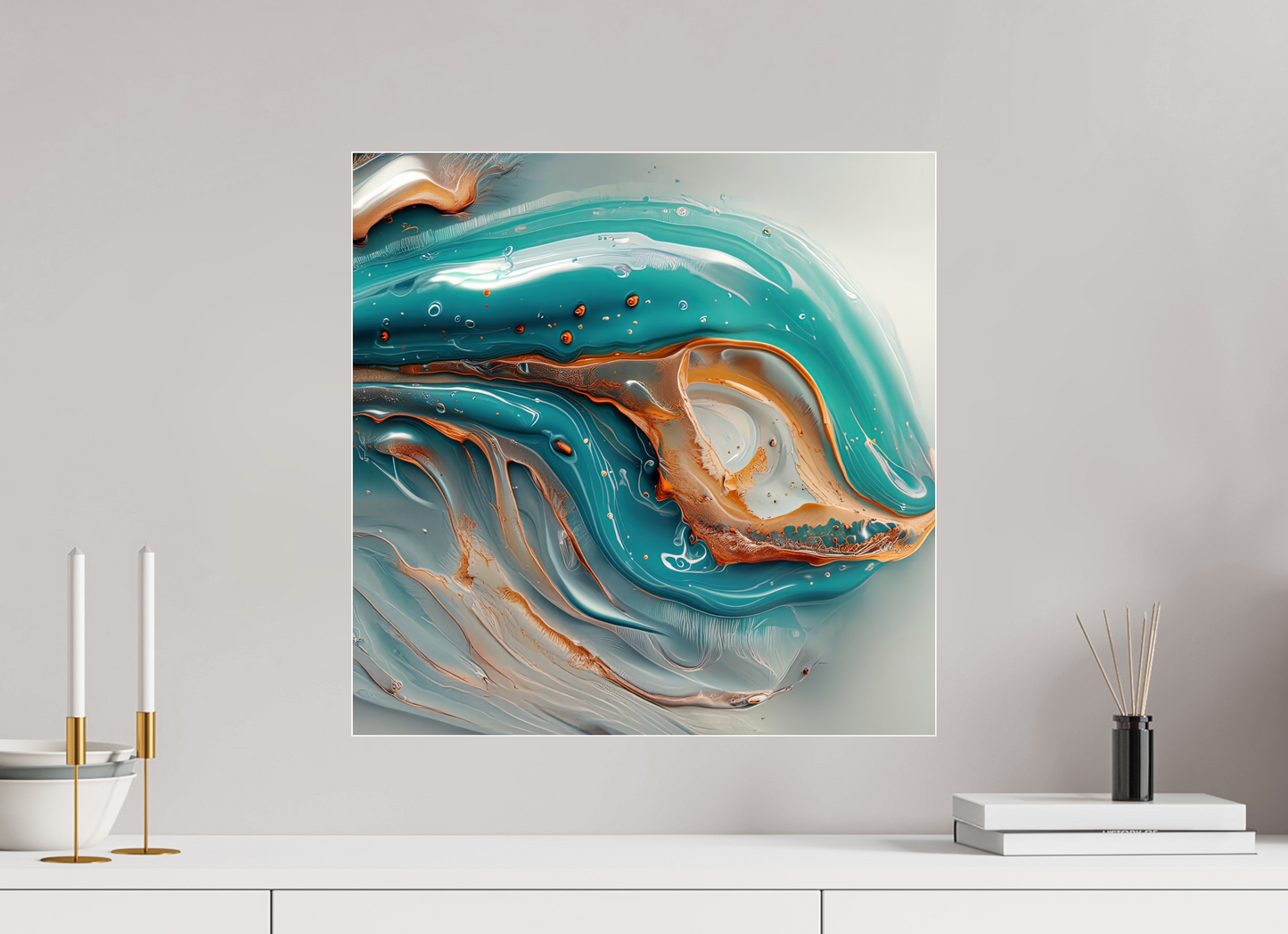 20 x 20″, 1 Acrylic Standard Gallery Viscous Forms No.10071