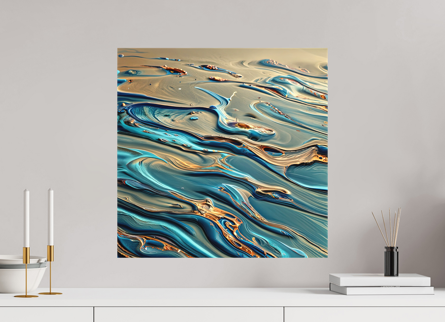 20 x 20″, 2 Curator Canvas Print - Matte Fluid Waves No. 00056