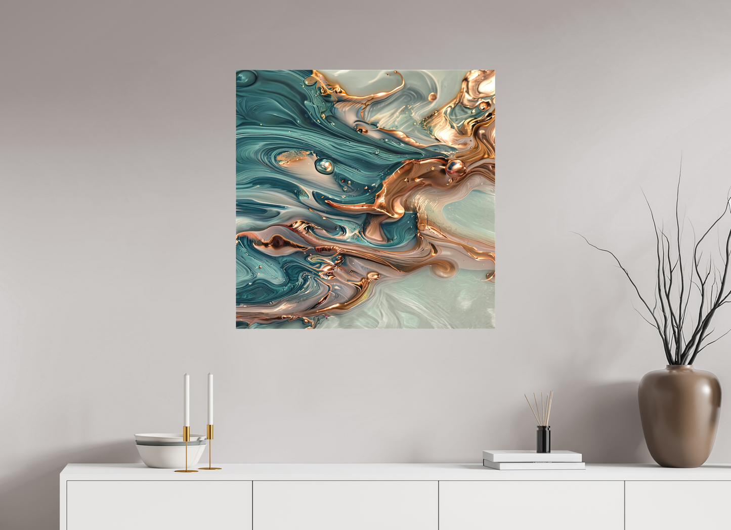 30 x 30″, 2 Curator Canvas Print - Matte Molten Liquid No. 10074