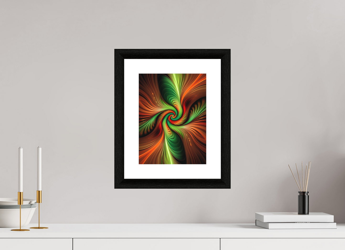 9 x 12″, 3 Premiere Fine Art Print - Ebony Swirling