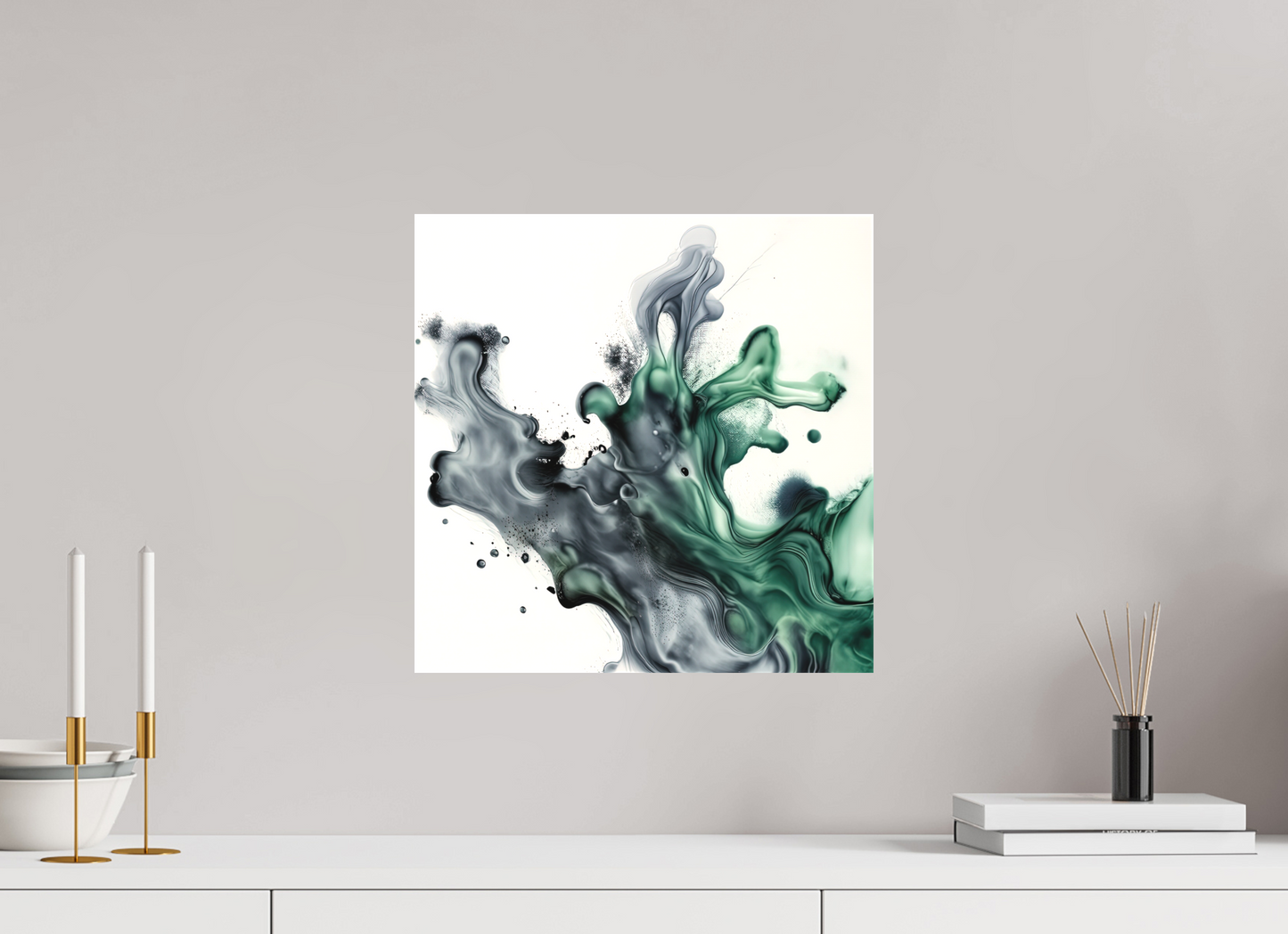 15 x 15″, 2 Curator Canvas Print - Matte Emulsion Stream No. 10033