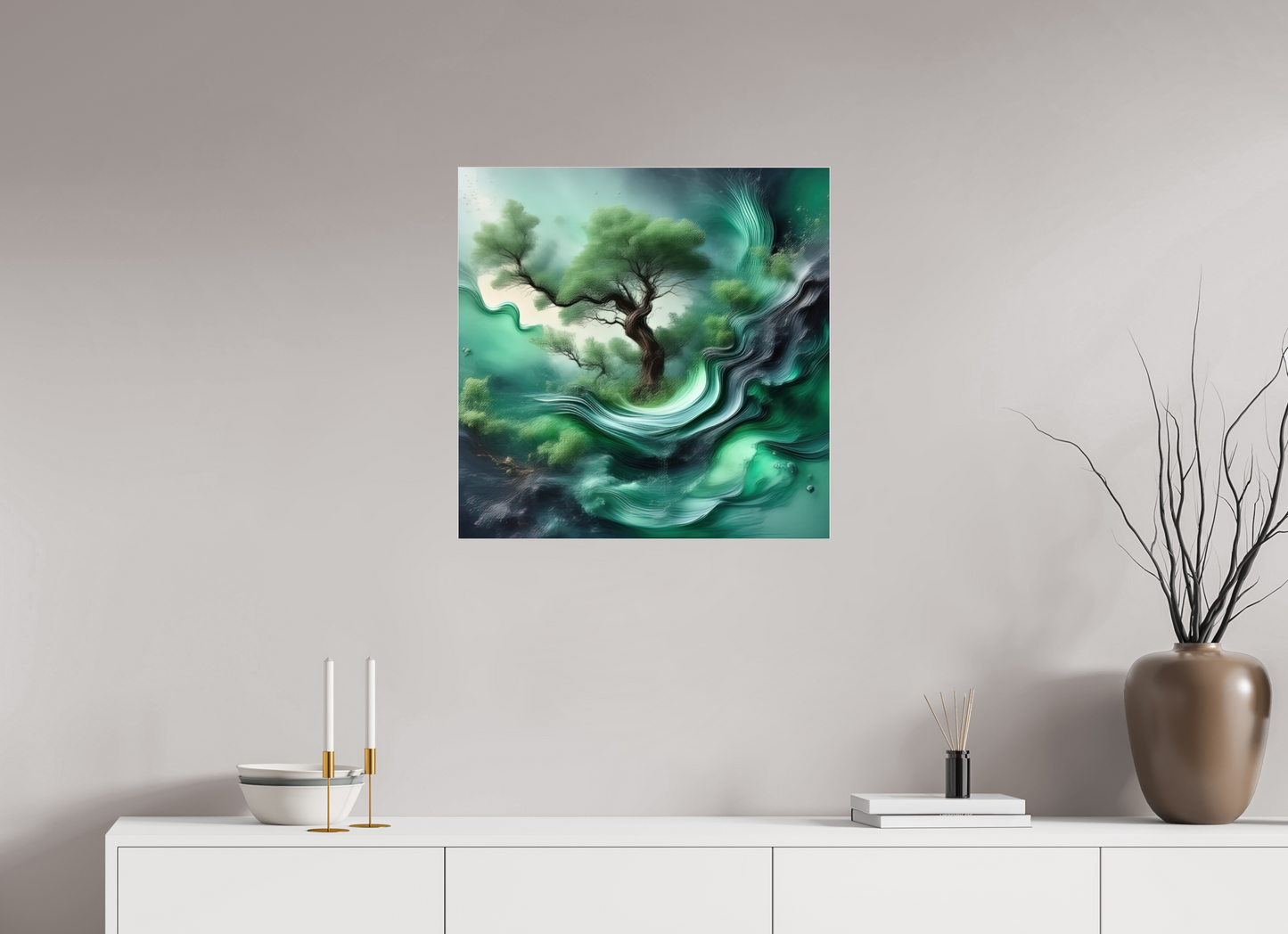 25 x 25″, Acrylic Standard Gallery Liquid Foliage No. 00018