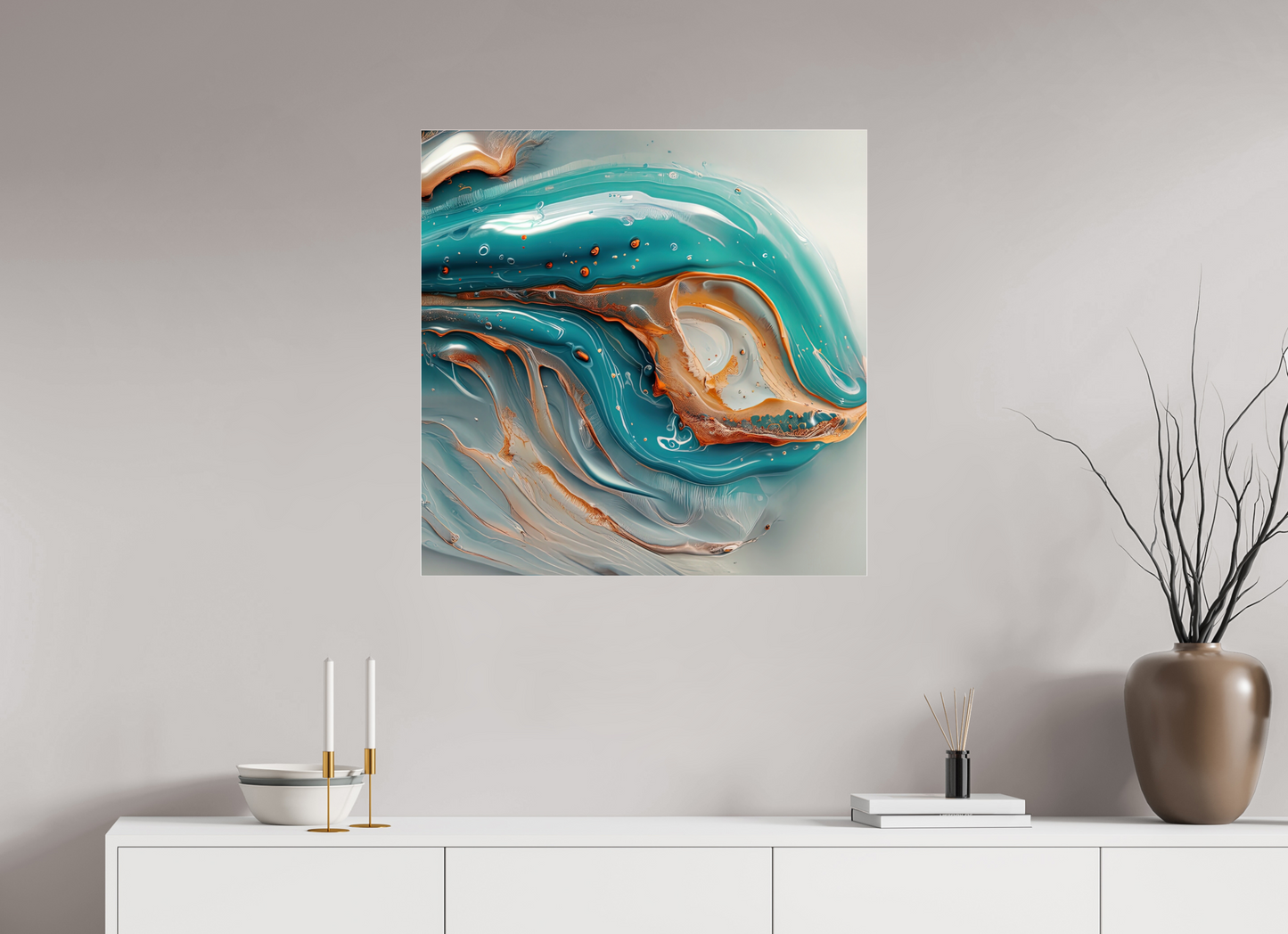 30 x 30″, 1 Acrylic Standard Gallery Viscous Forms No.10071