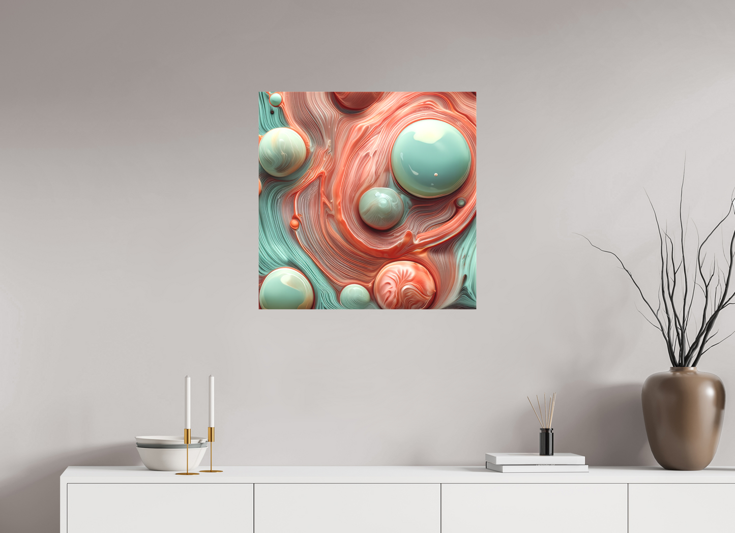 25 x 25″, 2 Curator Canvas Print - Matte Polymers No.00159