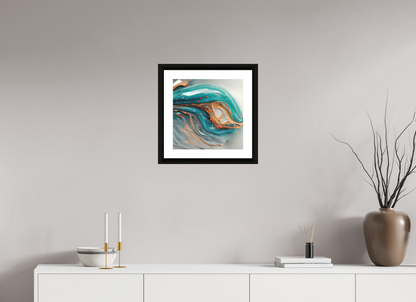 15 x 15″, 3 Premiere Fine Art Print - Ebony Viscous Forms No.10071