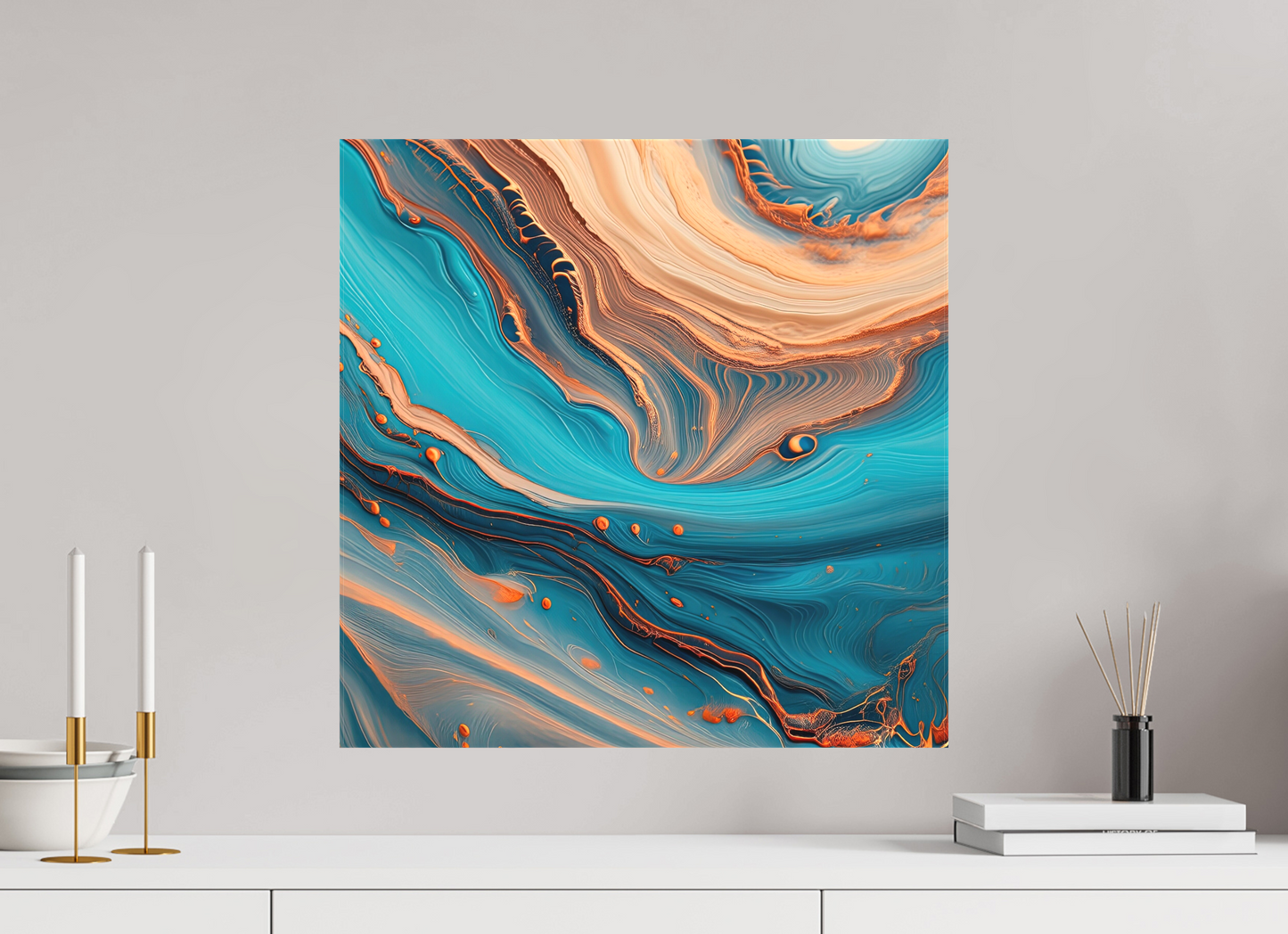 20 x 20″, Curator Canvas Print - Matte Molten Fluids No. 00049