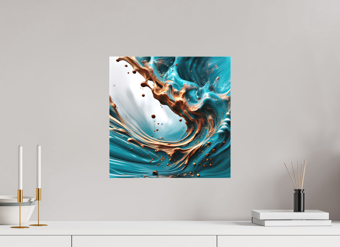 15 x 15″, 2 Curator Canvas Print - Matte Molten Liquid No. 10094