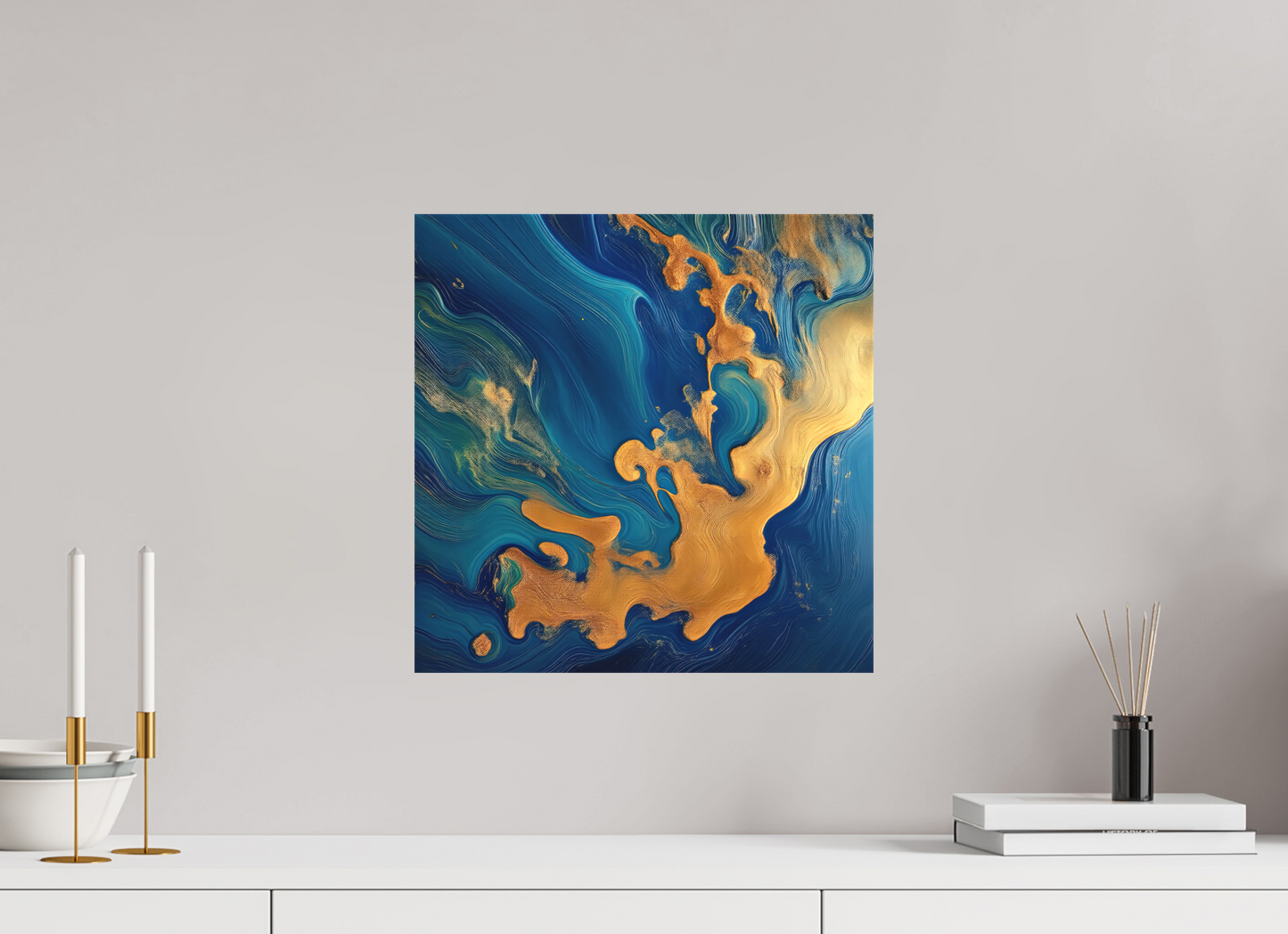 15 x 15″, Curator Canvas Print - Matte Molten Fluids No. 00067