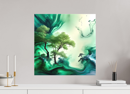20 x 20″, Curator Canvas Print - Matte Liquid Foliage No. 00007