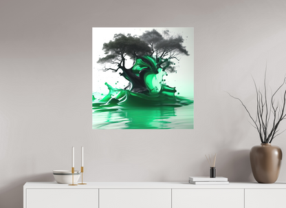 30 x 30″, Curator Canvas Print - Matte Liquid Foliage No. 00010