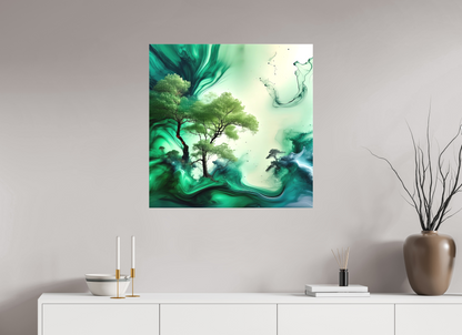 30 x 30″, Curator Canvas Print - Matte Liquid Foliage No. 00007