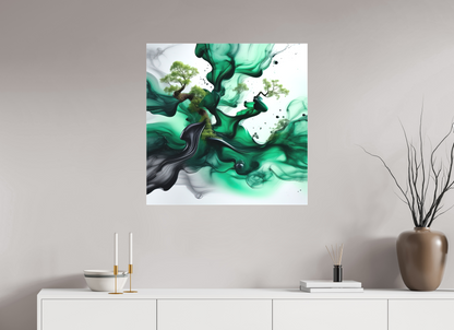 30 x 30″, Curator Canvas Print - Matte Liquid Foliage No. 00001