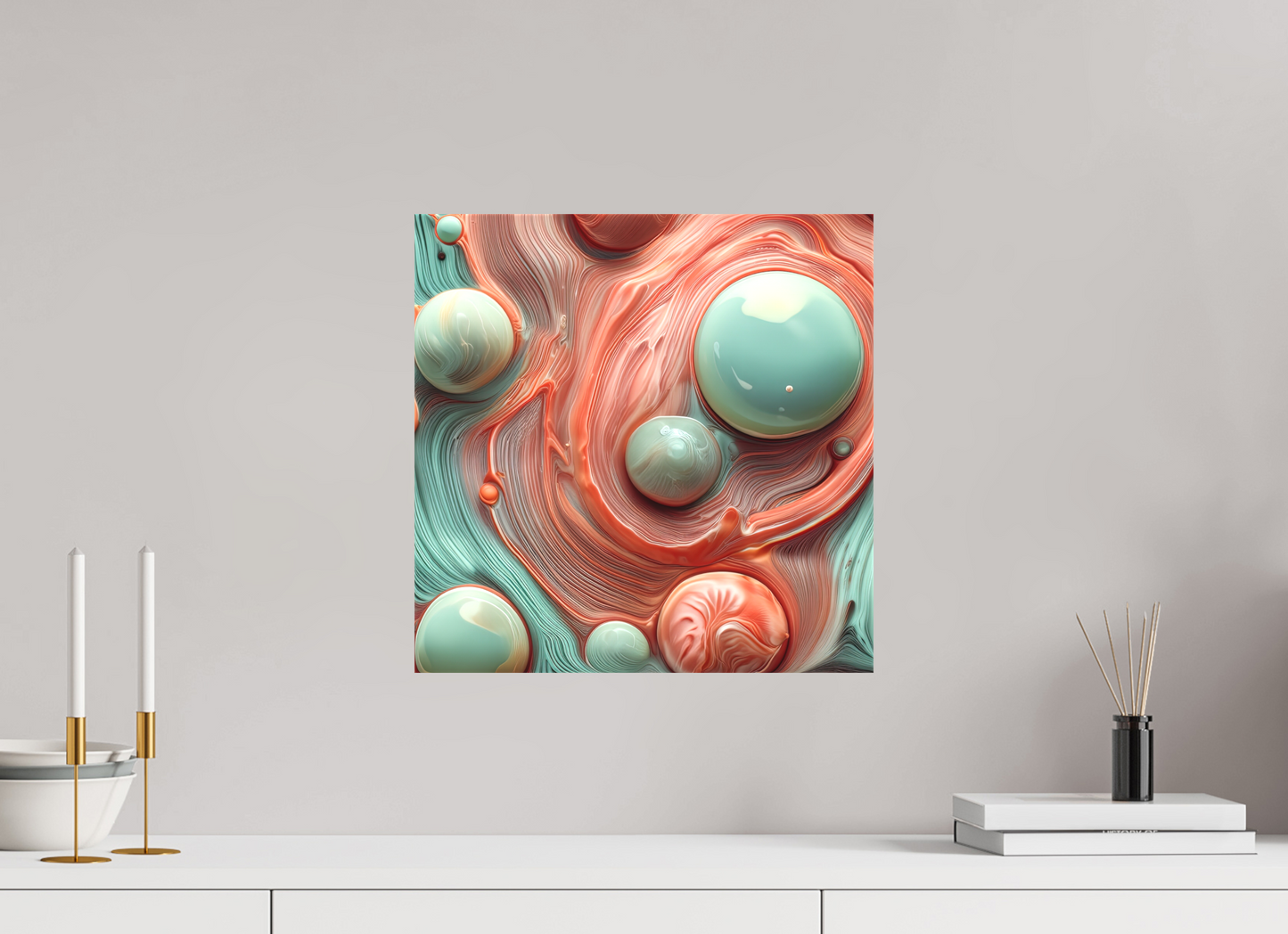 15 x 15″, 2 Curator Canvas Print - Matte Polymers No.00159