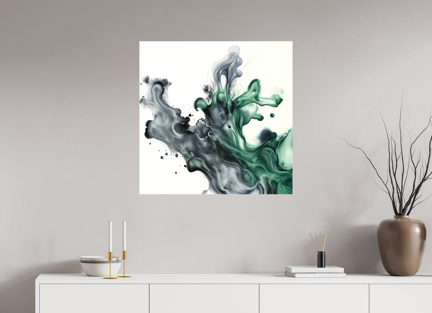 30 x 30″, 2 Curator Canvas Print - Matte Emulsion Stream No. 10033