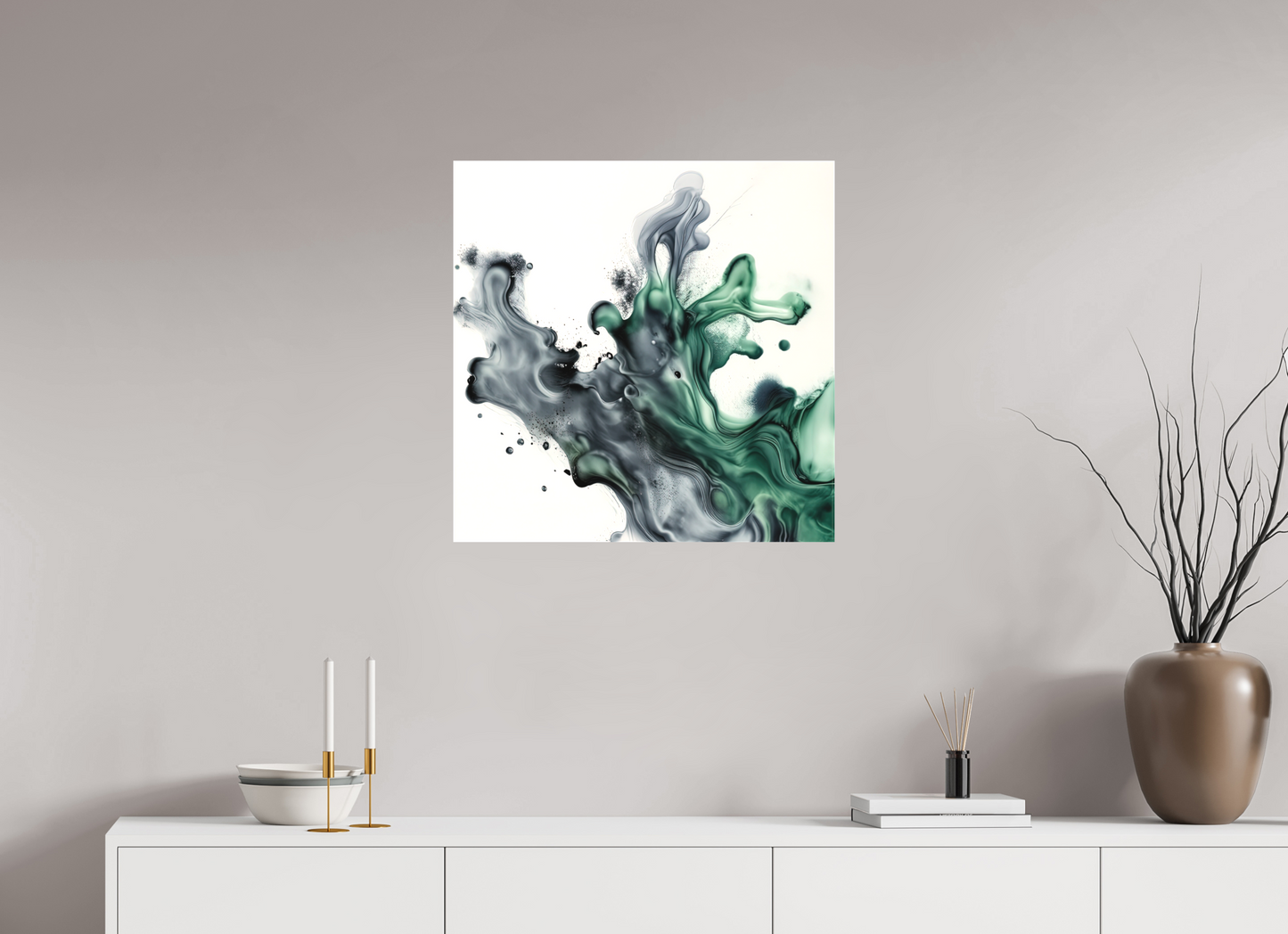25 x 25″, 2 Curator Canvas Print - Matte Emulsion Stream No. 10033