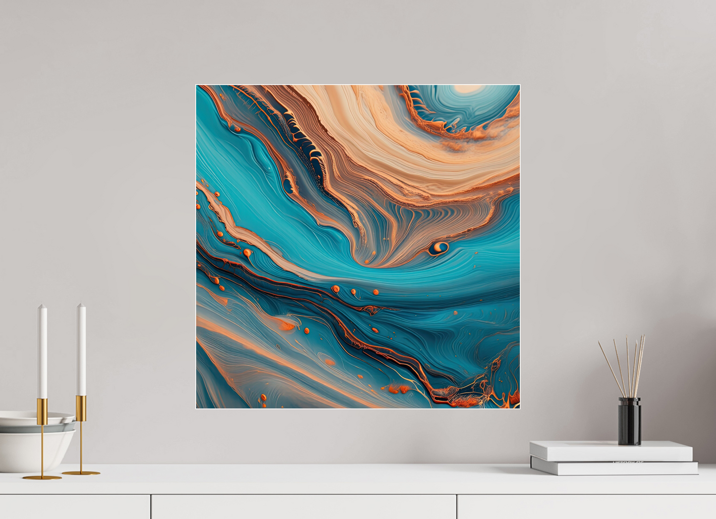 20 x 20″, Acrylic Standard Gallery Molten Fluids No. 00049