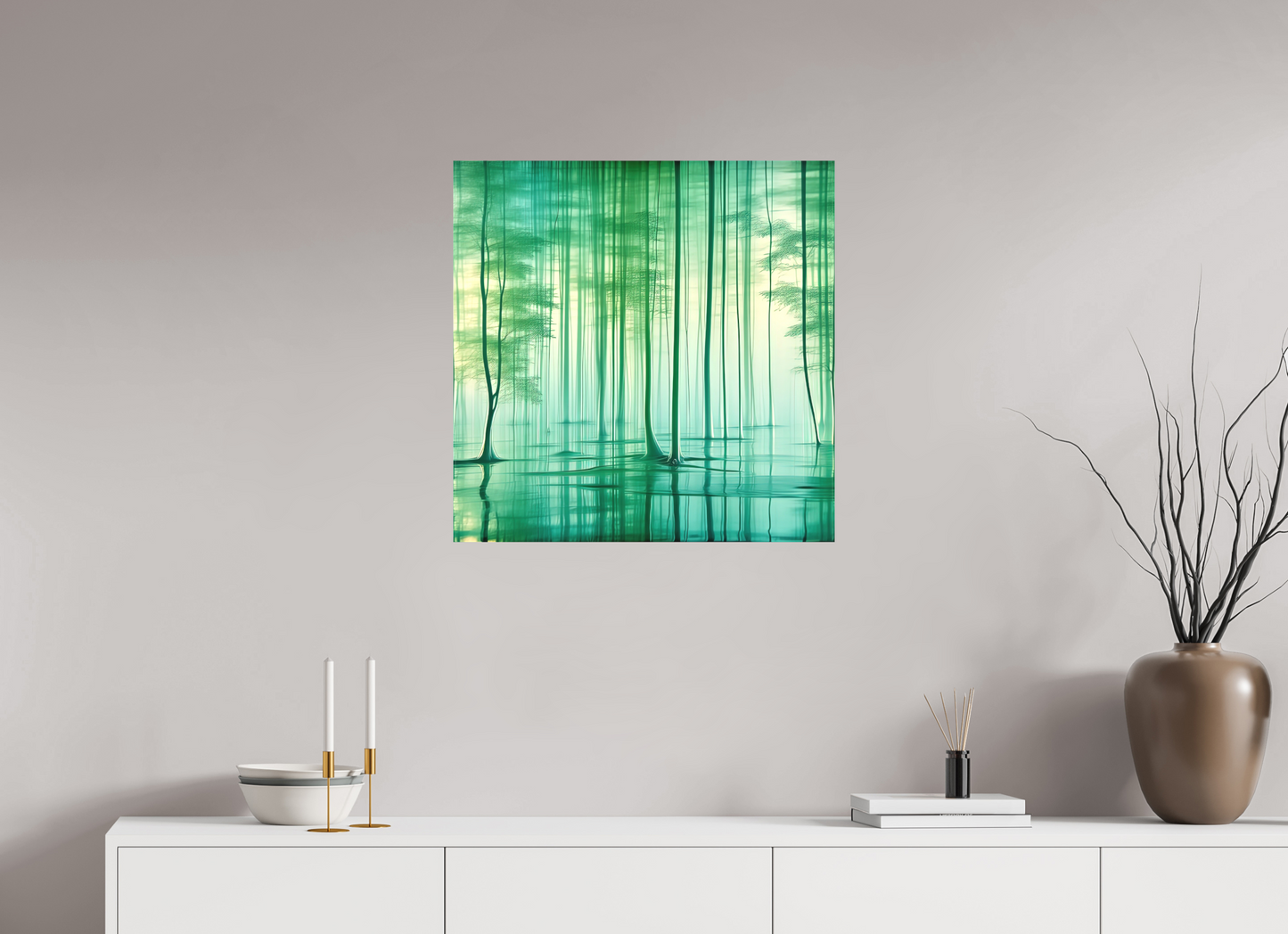 25 x 25″, Curator Canvas Print - Matte Liquid Foliage No. 00016