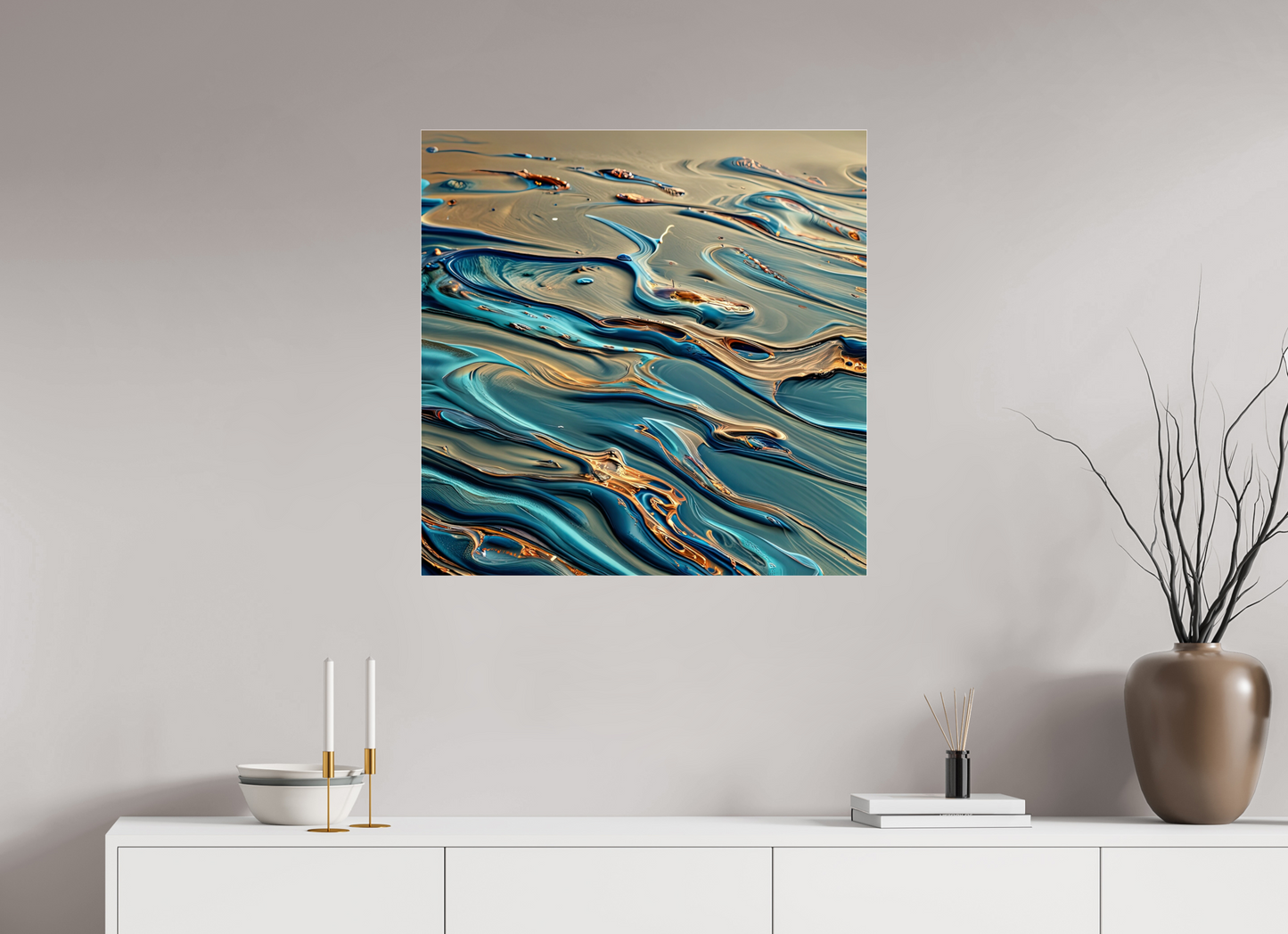 30 x 30″, 1 Acrylic Standard Gallery Fluid Waves No. 00056