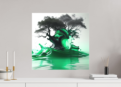 20 x 20″, Curator Canvas Print - Matte Liquid Foliage No. 00010