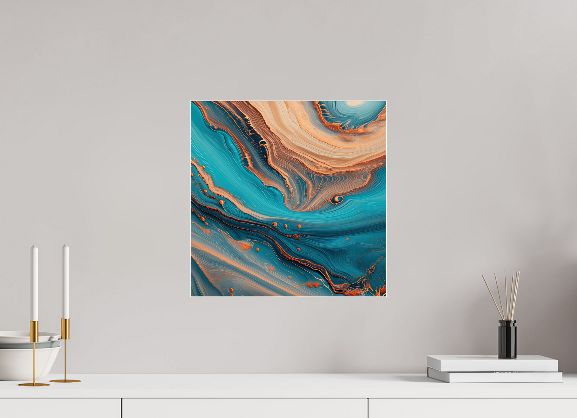 15 x 15″, Acrylic Standard Gallery Molten Fluids No. 00049