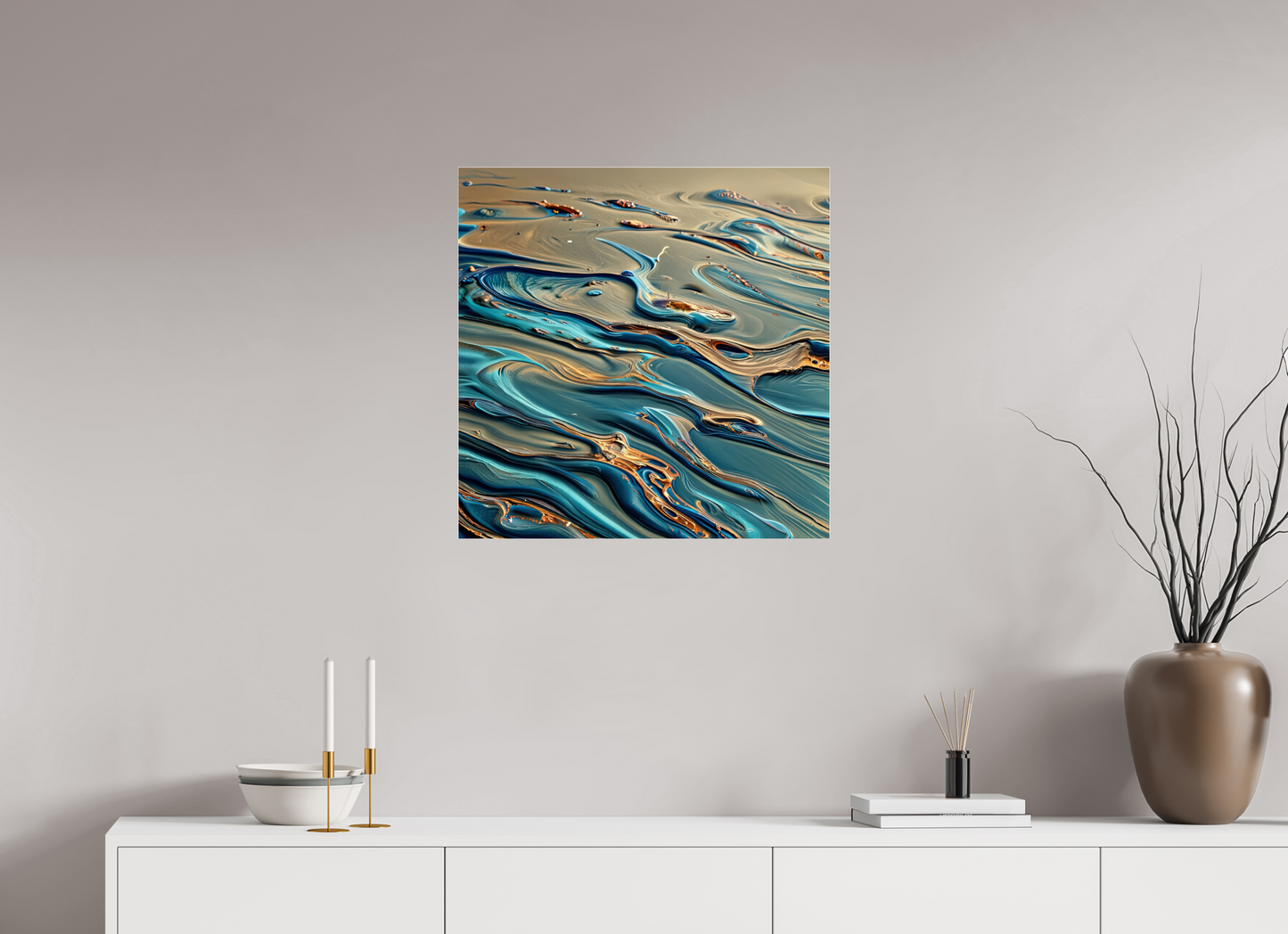 25 x 25″, 1 Acrylic Standard Gallery Fluid Waves No. 00056