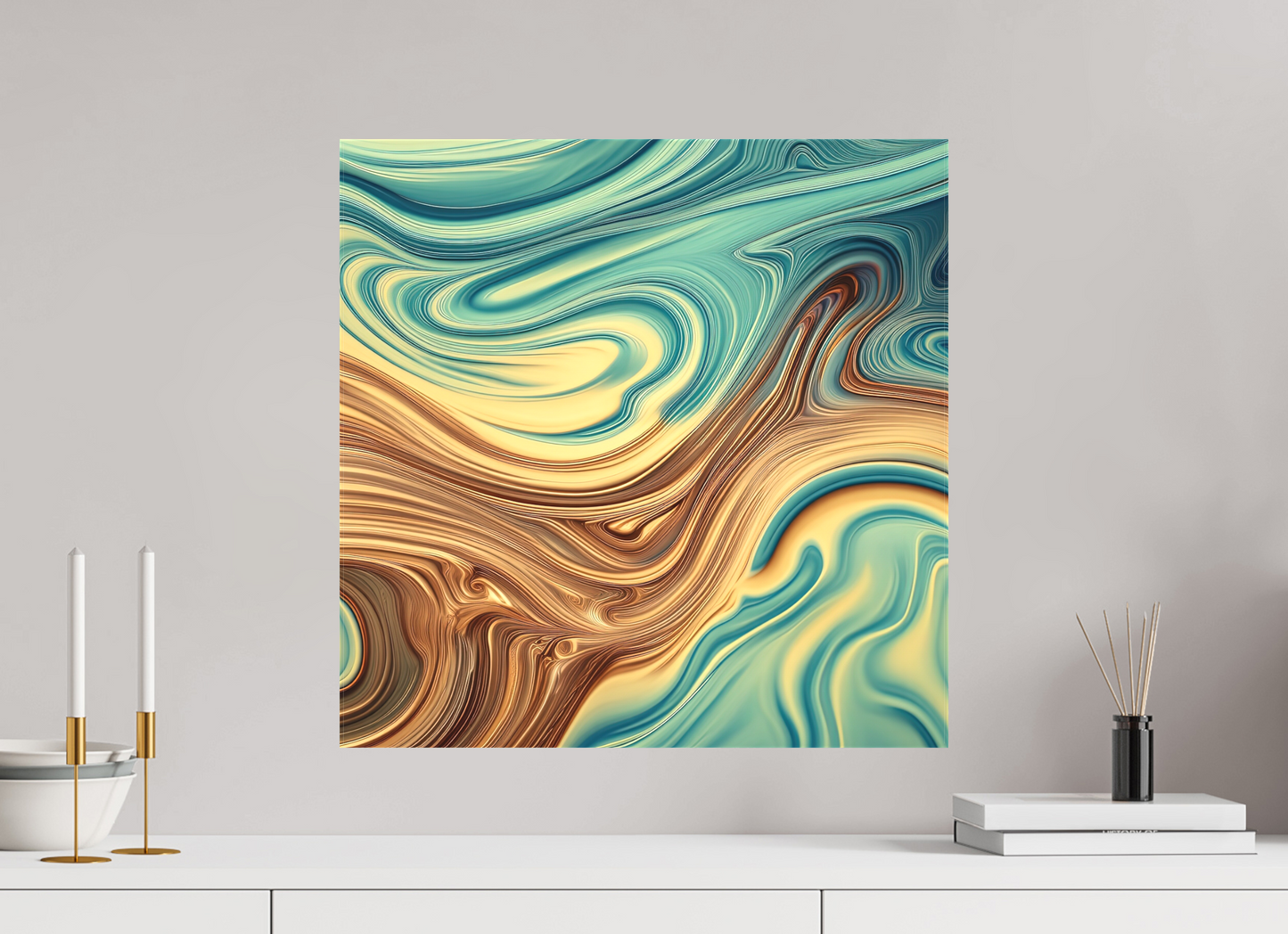 20 x 20″, 2 Curator Canvas Print - Matte Molten Liquid No. 10051