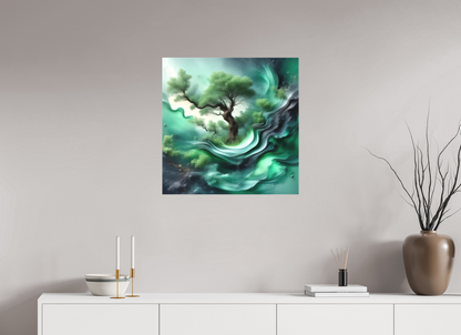 25 x 25″, Curator Canvas Print - Matte Liquid Foliage No. 00018