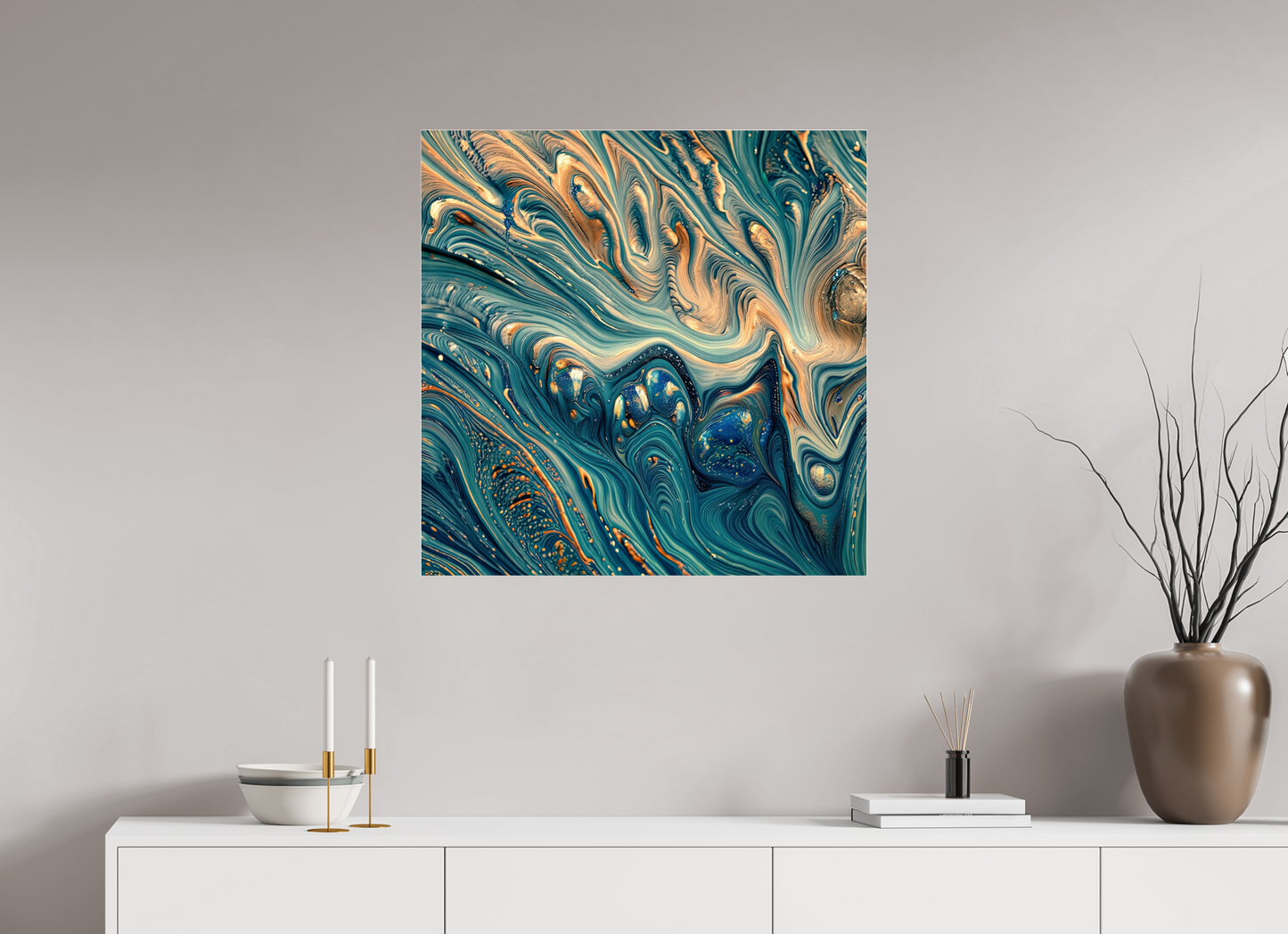 30 x 30″, Acrylic Standard Gallery Molten Fluids No. 00064