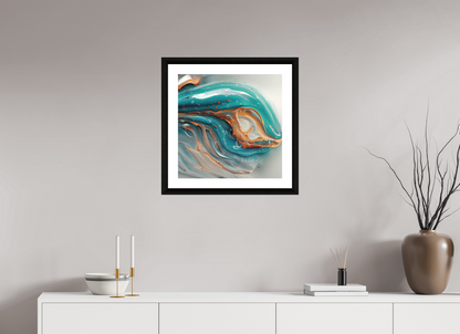 20 x 20″, 3 Premiere Fine Art Print - Ebony Viscous Forms No.10071